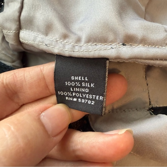 Adrianna Papell Navy Silk Pleated Babydoll Beaded Whimsigoth Grunge Prom Gown 6 - Picture 13 of 13